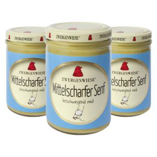 3er Pack - Senf mittelscharf Glas