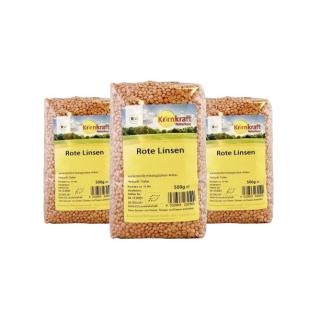 3er Pack - Linsen rot