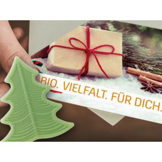 Weihnachtsgutschein mit Seife