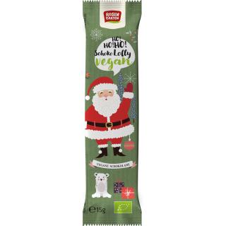 Schoko-Lolly Weihnachtsmann vegan