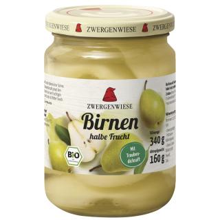 Birnen, halbe Frucht im Glas