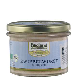 Zwiebelwurst gekocht im Glas