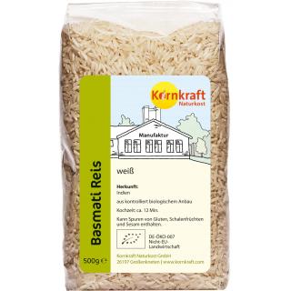 Basmatireis weiß (500 g) - Kornkraft