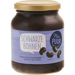 Schwarze Bohnen im Glas