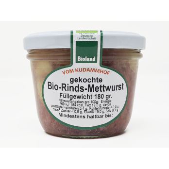 Rinds-Mettwurst, gekocht, Glas