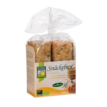 Snäckebrot Curry & Kürbiskern