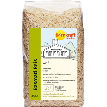 Basmatireis weiß (500 g) - Kornkraft