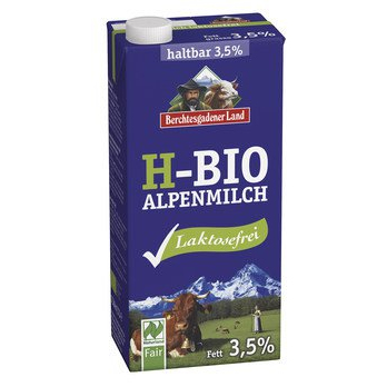 Milch - H-Alpenmilch 3,5 % laktosefrei