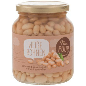 Weiße Bohnen im Glas