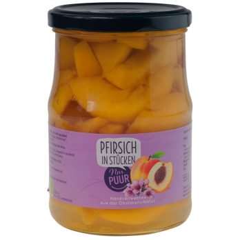 Pfirsich Stücke im Glas