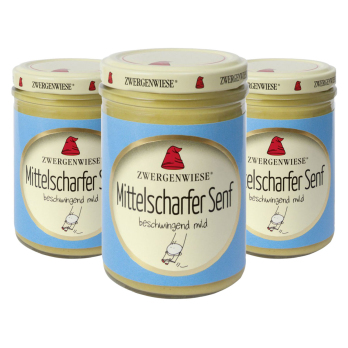 3er Pack - Senf mittelscharf Glas