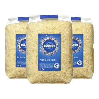 3er Pack - Parboiled Reis Langkorn weiß 1 kg
