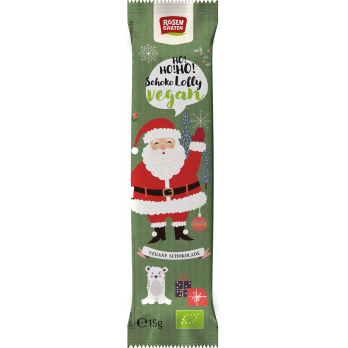 Schoko-Lolly Weihnachtsmann vegan