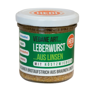 Leberwurst mit Röstzwiebeln - vegane Art